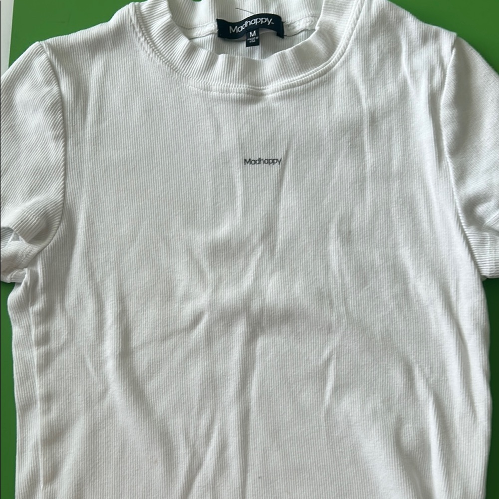 Madhappy Classic White Crop Top